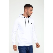 Rey Polo 403 Erkek Kapüşonlu Kanguru Cepli Uzun Kollu Pike Basic Sweatshirt