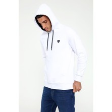 Rey Polo 403 Erkek Kapüşonlu Kanguru Cepli Uzun Kollu Pike Basic Sweatshirt