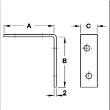 Plack Leroy L Köşe Bağlantı Elemanı  15X25X25 mm 8'li Avantaj Paket