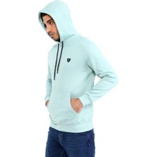 Rey Polo 403 Erkek Kapüşonlu Kanguru Cepli Uzun Kollu Pike Basic Sweatshirt