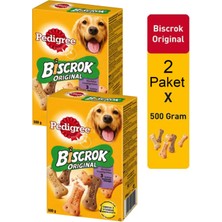 Pedigree Biscrok 500 gr Köpek Ödül Bisküvi 2 Paket 500 gr Köpek Ödül Bisküvi 2