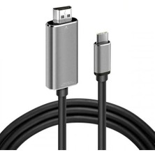 Coofbe 1.8 Metre Type-C To Hdmi 4K 60Hz Ses ve Görüntü Kablosu, Telefon, Tablet, Pc Hdmi Kablosu