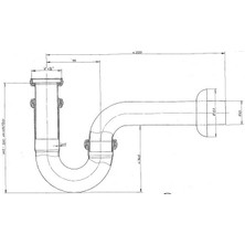 Geberit Ideal Standard U Borulu Metal Lavabo Sifonu 1-4 A2305AA