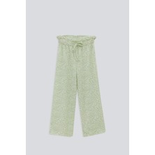 Babokah (Kids Girl) Çiçekli Yırtmaçlı Pantolon