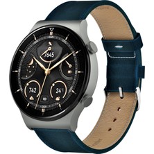 Vagave Huawei Watch 46mm Deri Kordon Gt 2 3 4 5 Pro Se 2e Watch GT4 Elite Gt2 E Gt2e Gt2pro Gt3 Pro Gt3pro Huawei Watch 4 Pro Ultimate Deri Kayış 46 22mm Mavi