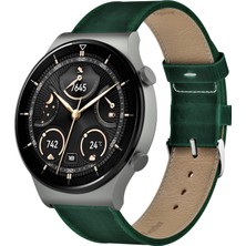 Vagave Huawei Watch 46mm 22mm Deri Kordon Gt 2 3 4 5 Pro Se 2e Elite Watch GT4 Gt2 E Gt2e Gt2pro Gt3 Pro Gt3pro Watch 4 Pro Ultimate Yeşil Deri Kordon Kayış