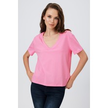 Babokah V Yaka Basıc Kısa Kol T-Shırt