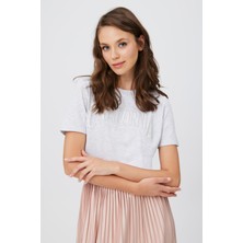 Babokah Nakışlı Kısa Kol Basıc T-Shırt