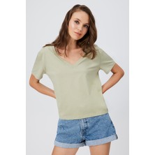 Babokah V Yaka Basıc Kısa Kol T-Shırt