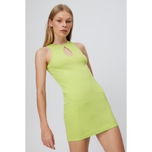 Babokah Yaka Pencere Kolsuz Elbise