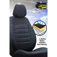 Kethline Opel Vectra Gls Uyumlu Siyah Oto Koltuk Kılıfı (Tam Takım Ön Arka Araç Koltuk Kılıfı)