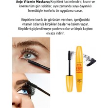 Anjo Güçlü Sabitleme ve Kıvırma Gücüne Sahip Besleyici Waterproof Maskara 12G