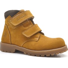 Rakerplus Sentor Hakiki Deri Sarı Cırtlı Kürklü Bot