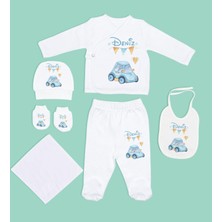 Bk Kids Kişiye Özel Hastane Çıkışı, Bebek Kıyafeti, Yeni Doğan Bebek Hediyesi, 6 Parça Beyaz Bebek Elbise Giyim Seti-28