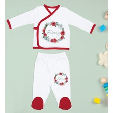 Bk Kids Kişiye Özel Hastane Çıkışı, Bebek Kıyafeti, Yeni Doğan Bebek Hediyesi, 6 Parça Kırmızı Bebek Elbise Giyim Seti-17