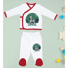 Bk Kids Kişiye Özel Hastane Çıkışı, Bebek Kıyafeti, Yeni Doğan Bebek Hediyesi, 6 Parça Kırmızı Bebek Elbise Giyim Seti-26