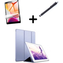 MobaxAksesuar Apple iPad Air 3 / Pro 10.5" Kılıf Set Pu Deri Smart Tablet Kilifi Ekran Koruyucu + Kalem