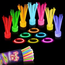 Kuzey Vıp Kalite 100 Adet Glow Stick Işıklı Fosfor Çubuk Neon Parti Işıkları Işıklı Bileklik Işıklı Kolye  Işıklı Çubuk