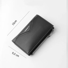 Cengiz Pakel Kadın Cüzdanı Bayan Cüzdanı Orta Boy Siyah Ekstra Kartlık 15CM x 9cm