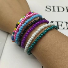 İpar Aksesuar 3 Lü  Kum Boncuk Lastikli Bileklik