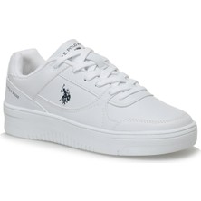 U.S. Polo Assn. Lee Wmn 3fx Beyaz Kadın Sneaker Deri Malzeme ile Düz Taban Konforlu Ayakkabı