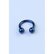 HD Piercing Düz Yarımay Lacivert Piercing