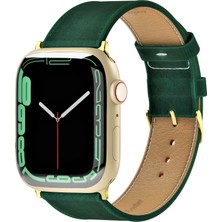 Vagave Apple Watch 42MM 44MM 45MM 49MM Ultra Ultra 2 Seri 3 / 4 / 5 / 6 / Se / 7 / 8 / 9 Hakiki Deri Kordon Yeşil Deri Kayış