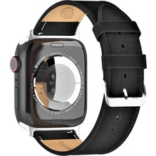 Vagave Apple Watch Siyah Kordon 42MM 44MM 45MM 49MM Ultra Ultra 2 Seri 3 / 4 / 5 / 6 / Se / 7 / 8 / Hakiki Deri Kayış