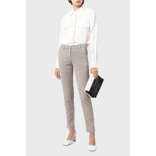 Emporio Armani Pamuklu Normal Bel Skinny Fit Düz Paça Pantolon Bayan Pantolon 6L2P64 2NH4Z 0636