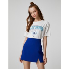 Koton Kolej Tişört Kısa Kollu Bisiklet Yaka Baskılı