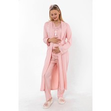 Effortt Pembe Sabahlıklı Lohusa Pijama Takımı
