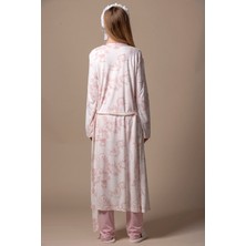 Effortt Pembe Sabahlıklı Hamile Lohusa Pijama Takımı