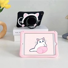 AZC Ipad 9.nesil 10.2 Uyumlu Wi-Fi Inç  Elegance Standlı Çocuklar Için Karikatür Silikon Tablet Kılıfı