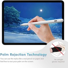 MTK Moveteck iPad Pro 12.9 Avuç Içi Reddetmeli Stylus Dokunmatik Şarjlı Akıllı Kalem A1876 A1983 A2014 A1985 Palm Rejection Digital Apple Pencil