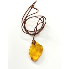 Kehribar Sarayı Naturel Tane Kehribar Kolye Parlak