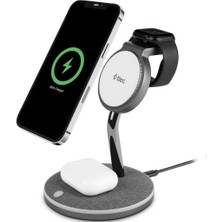 Ttec Aircharger Trio M Magsafe Uyumlu 3’ü 1 Arada Apple iPhone + Apple Watch + Airpods Kablosuz Hızlı Şarj Standı