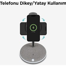 Ttec Aircharger Trio M Magsafe Uyumlu 3’ü 1 Arada Apple iPhone + Apple Watch + Airpods Kablosuz Hızlı Şarj Standı