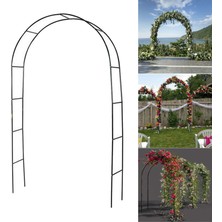 Kesoto Düğün Arch Zemin Stand Balon 200X230X37CM Siyah