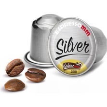 espressomm® Premium Silver Alüminyum Kapsül Kahve 10 Adet Nespresso Uyumlu