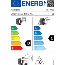Hankook 205/45 R17 88V Xl Winter I'Cept Evo2 W320 Oto Kış Lastiği ( Üretim Yılı: 2022 )