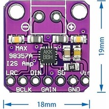 Roba MAX98357 I2S 5V 3W Ses Yükseltici Amfi Class D Dijital Ses Müzik Kuvvetlendirici Amfilikatör Dac