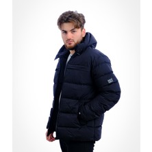 Czk Siyah Collection Şapkalı Kışlık Erkek Mont