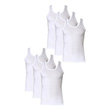Bensur Pamuklu Beyaz Erkek Atlet Ekonomik Paket 6'lı
