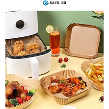 Says GO Fritöz Pişirme Kağıdı Airfryer Sıcak Hava Fritözü Philips Xiaomi Uyumlu Gıda Sınıfı Pişirme Kağıdı 50’li