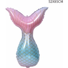 Parti Station Deniz Kızı Kuyruk Folyo Balon Büyük Boy Helyum Balon Uçan Balon