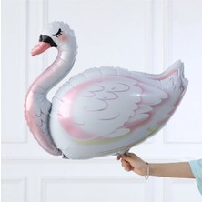 Parti Station Kuğu Folyo Balon Beyaz (80X46 Cm) Helyum Balon Uçan Balon