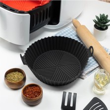 Mutyo Airfryer Silikon Pişirme Kalıbı Siyah