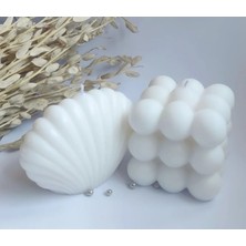 Candles Flame Dekoratif Mum Istridye Bubble Kokulu Mum 2'li