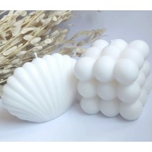 Candles Flame Dekoratif Mum Istridye Bubble Kokulu Mum 2'li