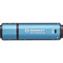 Kıngston Ironkey Vault Prıvacy 50 AES-256 32GB IKVP50/32GB Şifreli USB 3.2 Gen1 Flash Bellek